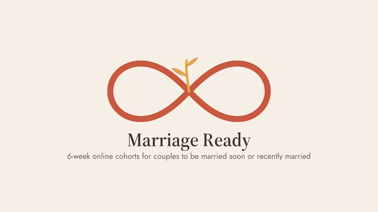 Marriage Ready: two terracotta rings joined into one loop, with a gold sprout where they meet.
